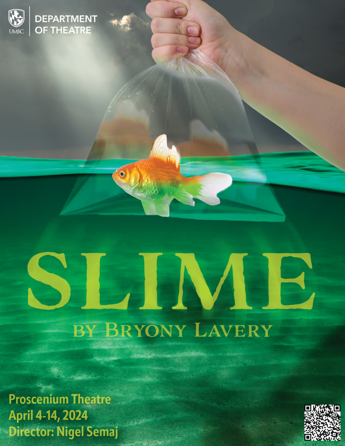 A promotional poster says Slime by Byron Lavery
