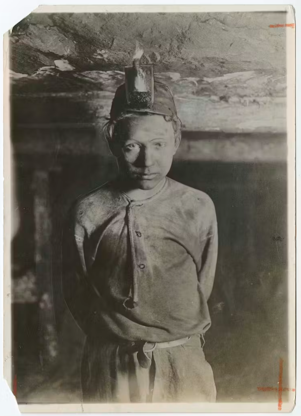 Photo of Lewis Wickes Hine, ‘Trapper Boy, Turkey Knob Mine, MacDonald, West Virginia, 1908.’ Gelatin silver print. 5 x 7 in.