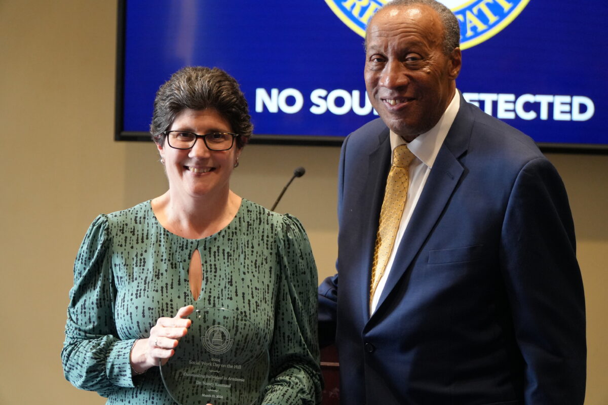 Nancy Kusmaul, social work, receives “Outstanding Individual in Academia” award from the Congressional Research Institute for Social Work and Policy 
