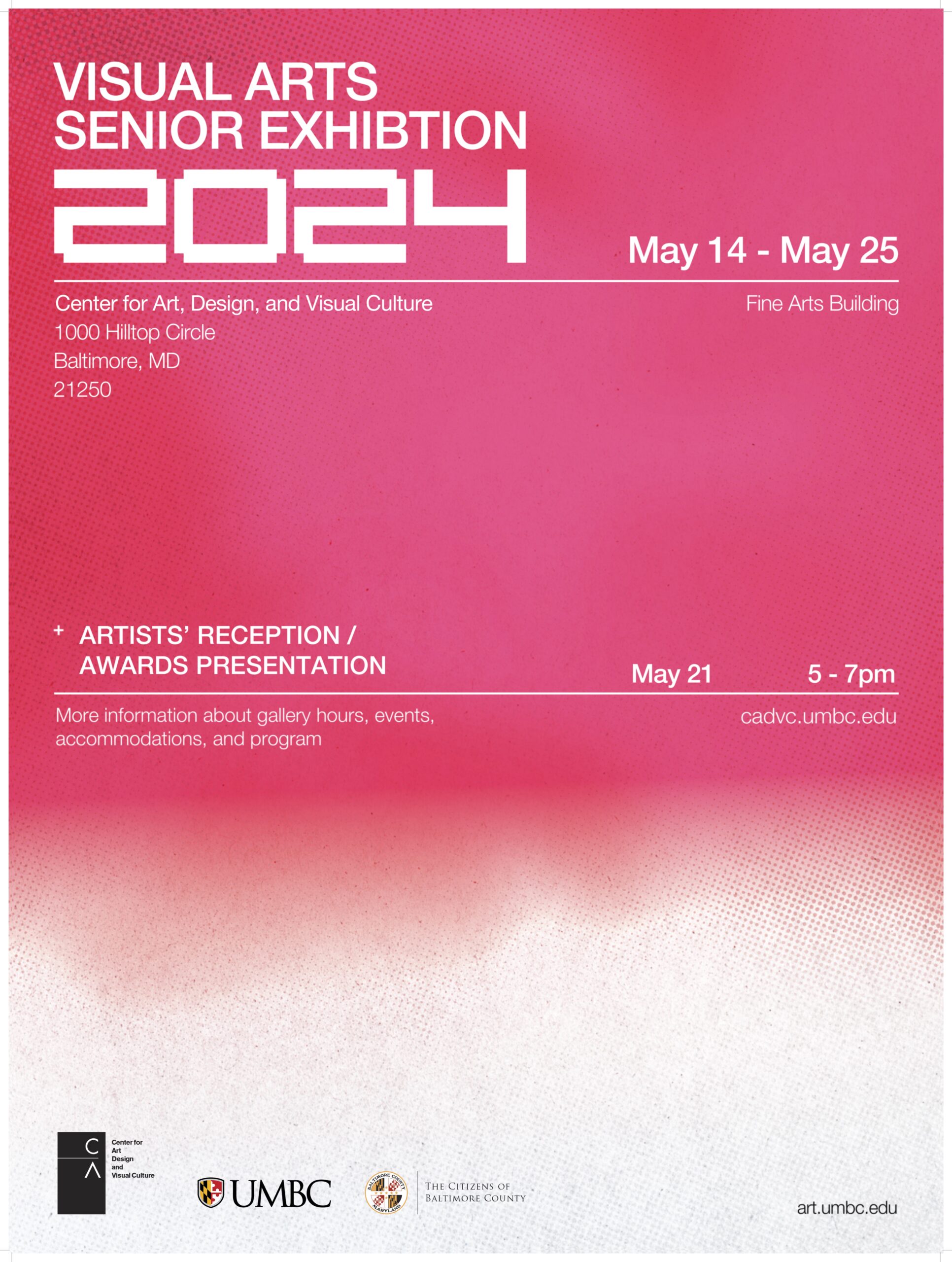 A poster says Visual Arts Senior Exhibition 2024
