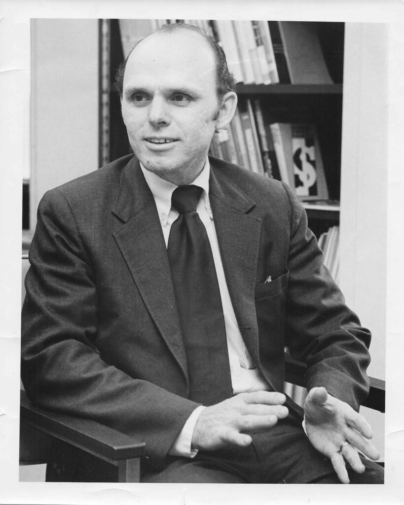 Chuck Peake in his office in 1969.