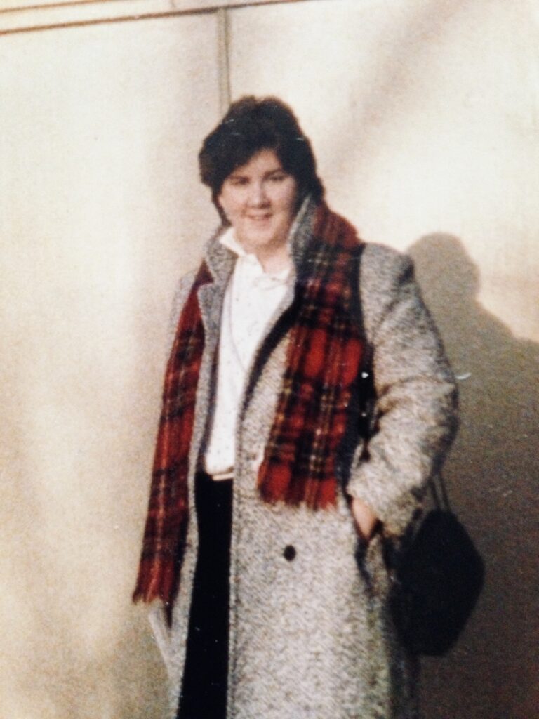 Laura in London in 1986.