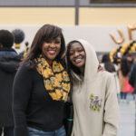 Fritzie Charne-Merriwether (left) poses with her daughter Kaelyn who will be attending UMBC in the fall.
