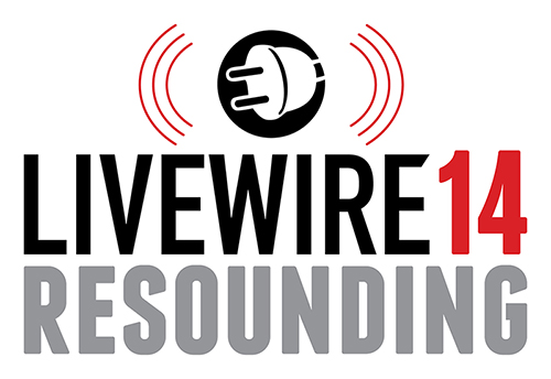 A graphic design says Livewire 14 Resounding