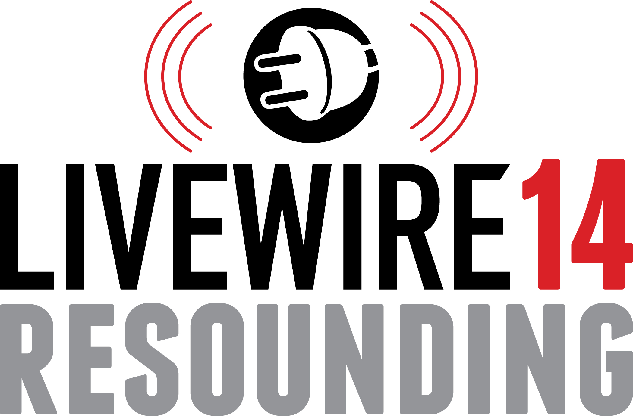 A graphic design says Livewire 14: Resounding