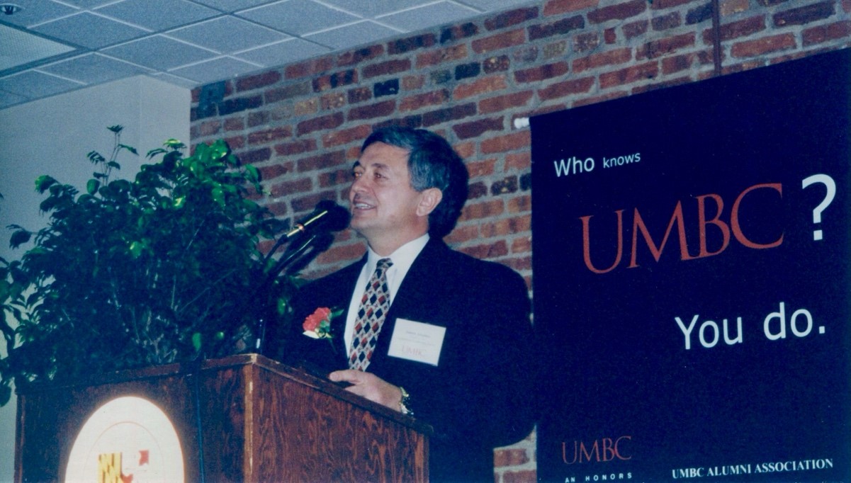 In 1995, James Atsaides was elected president of the UMBC Alumni Association Board of Directors.