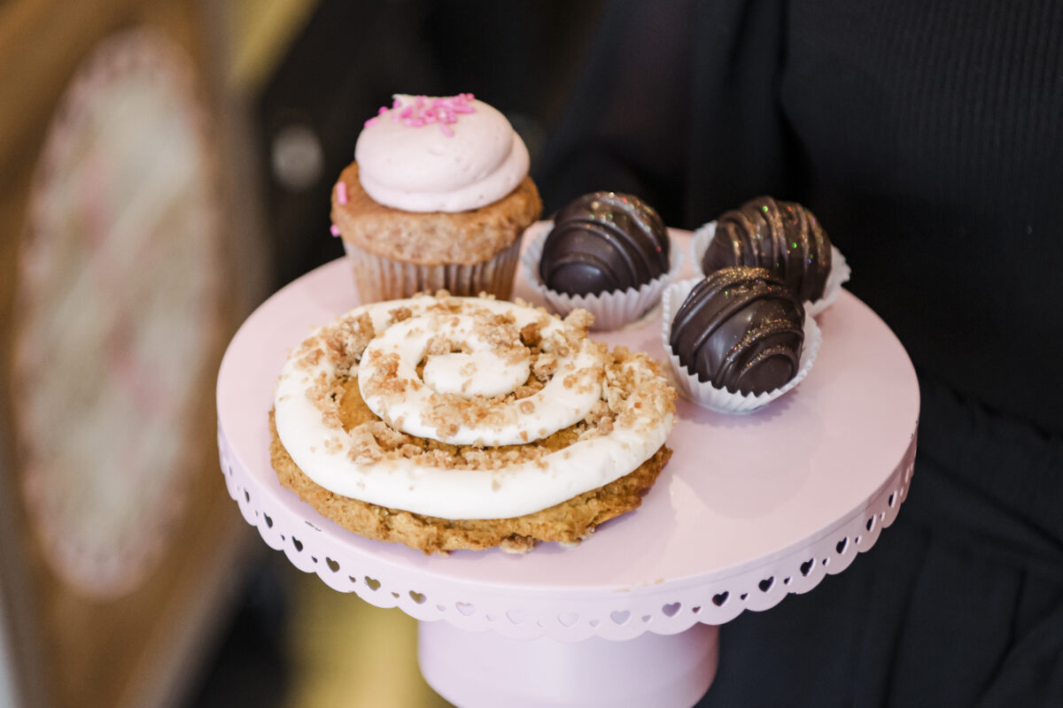 a platter of sweet treats and tasty food