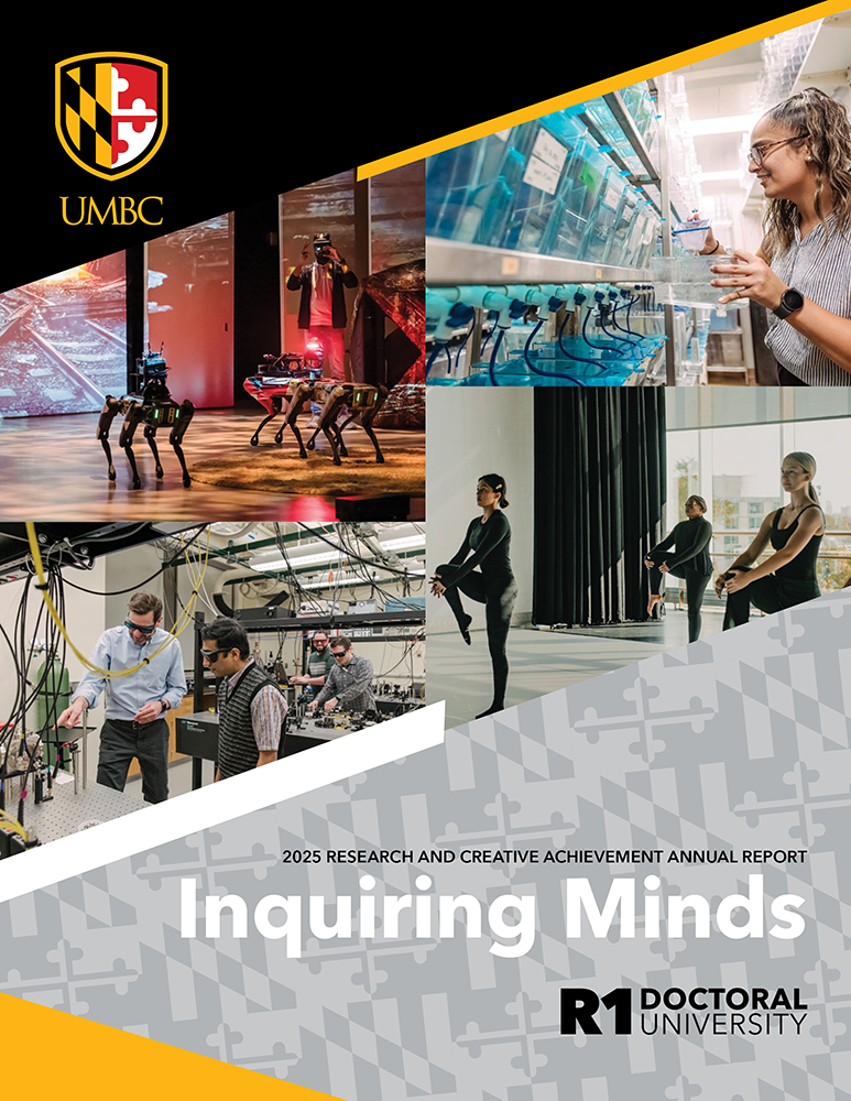 inquiring minds annual report 2025 cover, featuring robots, dancers, and researchers