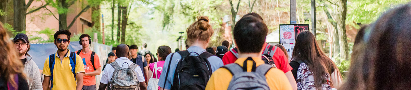 students walking to class
