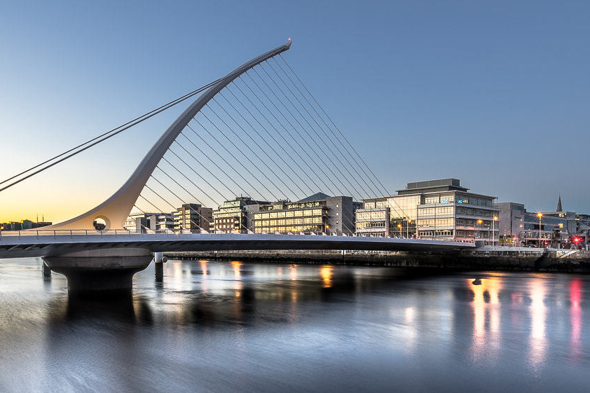 samuel beckett bridge in dublin, ireland