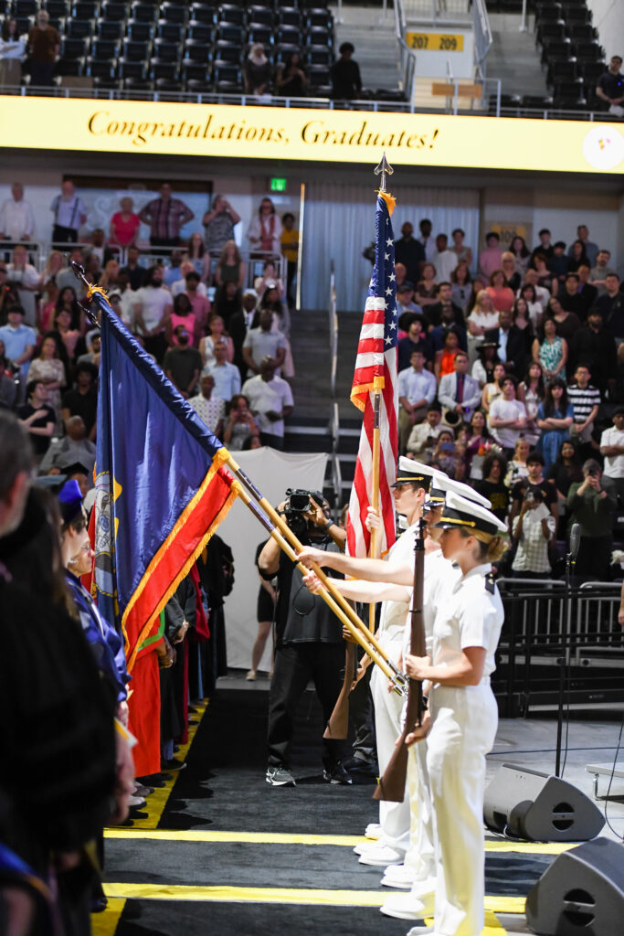ROTC members present the colors