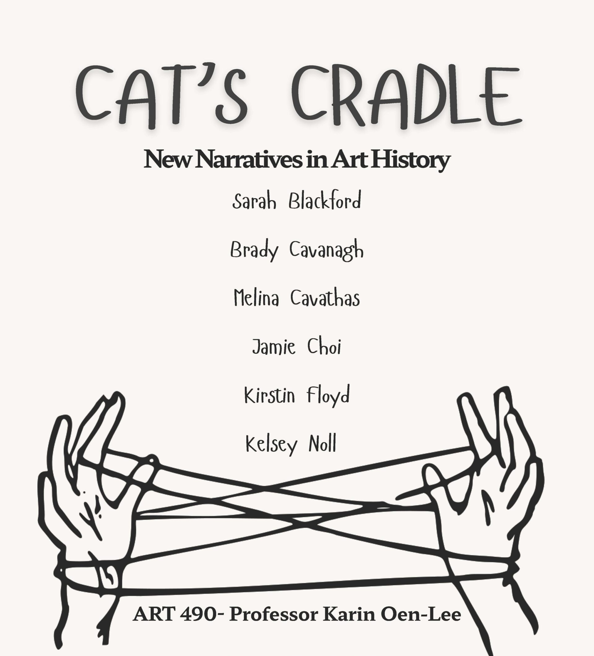 A graphic design says Cat's Cradle — New Narratives in Art History