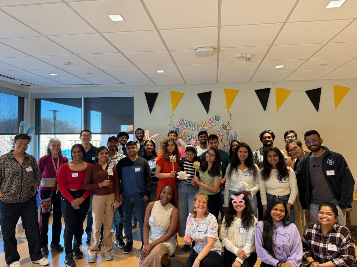 Riishav Guptaa attending an Easter festival organized by Nancy Parlette and the International Students Connect club.
